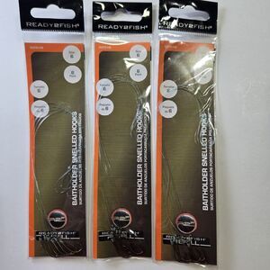 Lot of 3 Ready2Fish Baitholder Snelled Fishing Hooks - Size 6 - 18 Total Hooks